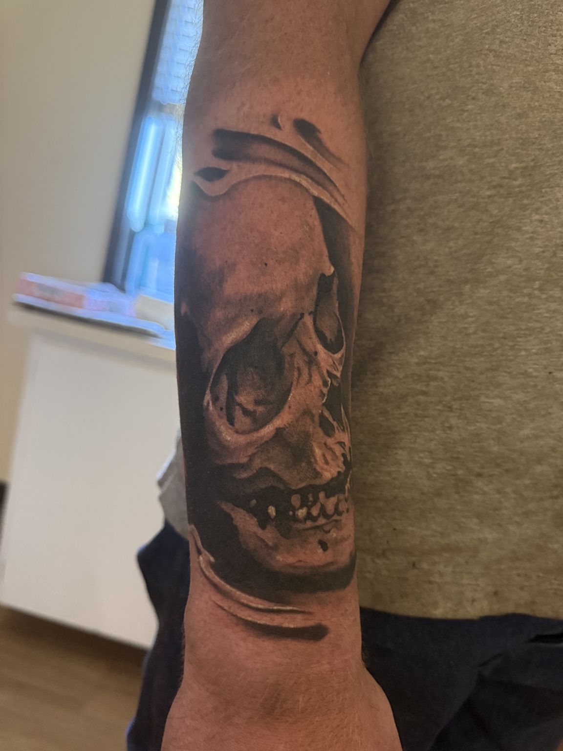 Black and gray tattoo work by Michael