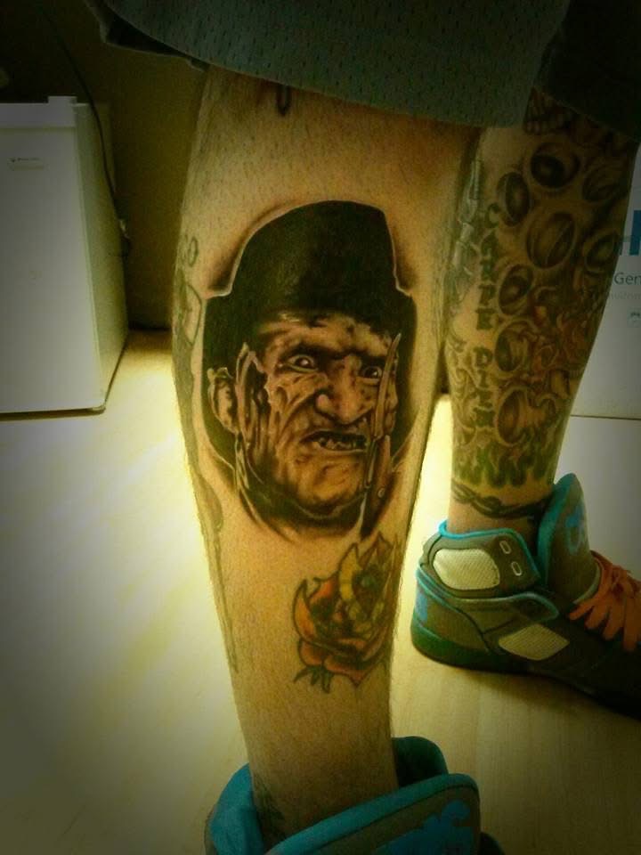Black and gray tattoo work by Michael