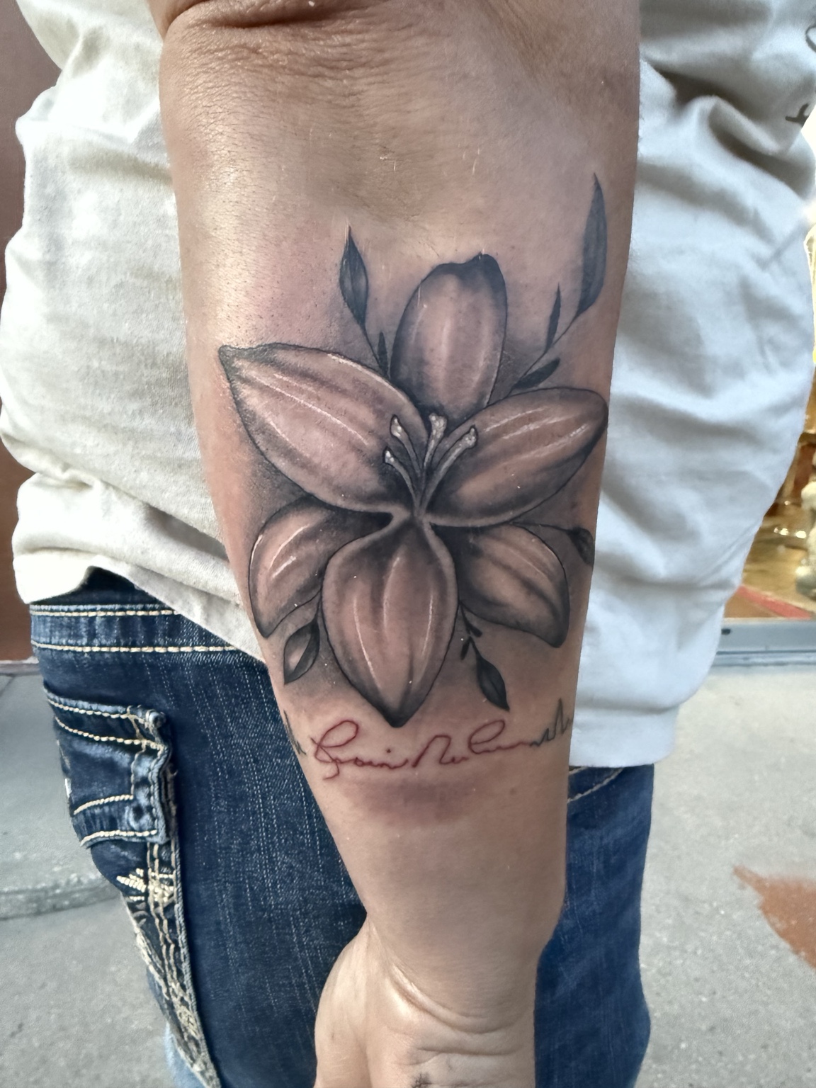 Black and gray tattoo work by Michael