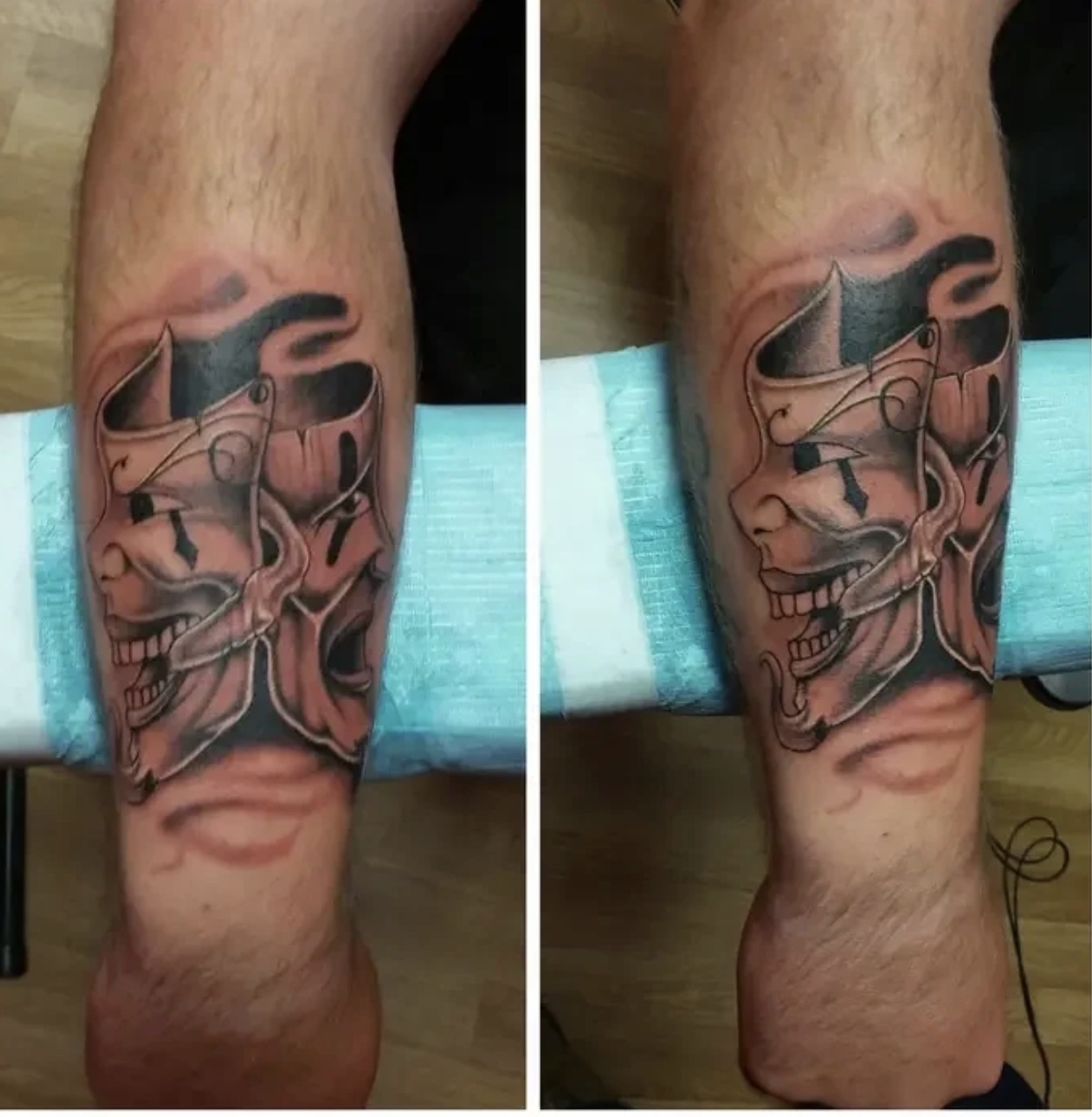 Black and gray tattoo work by Michael