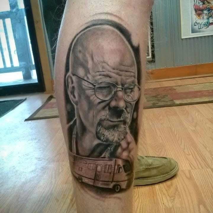 Black and gray tattoo work by Michael