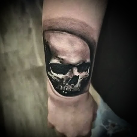 Black and gray tattoo work by Michael