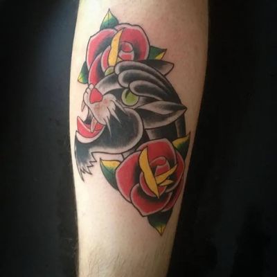 Color tattoo work by Michael
