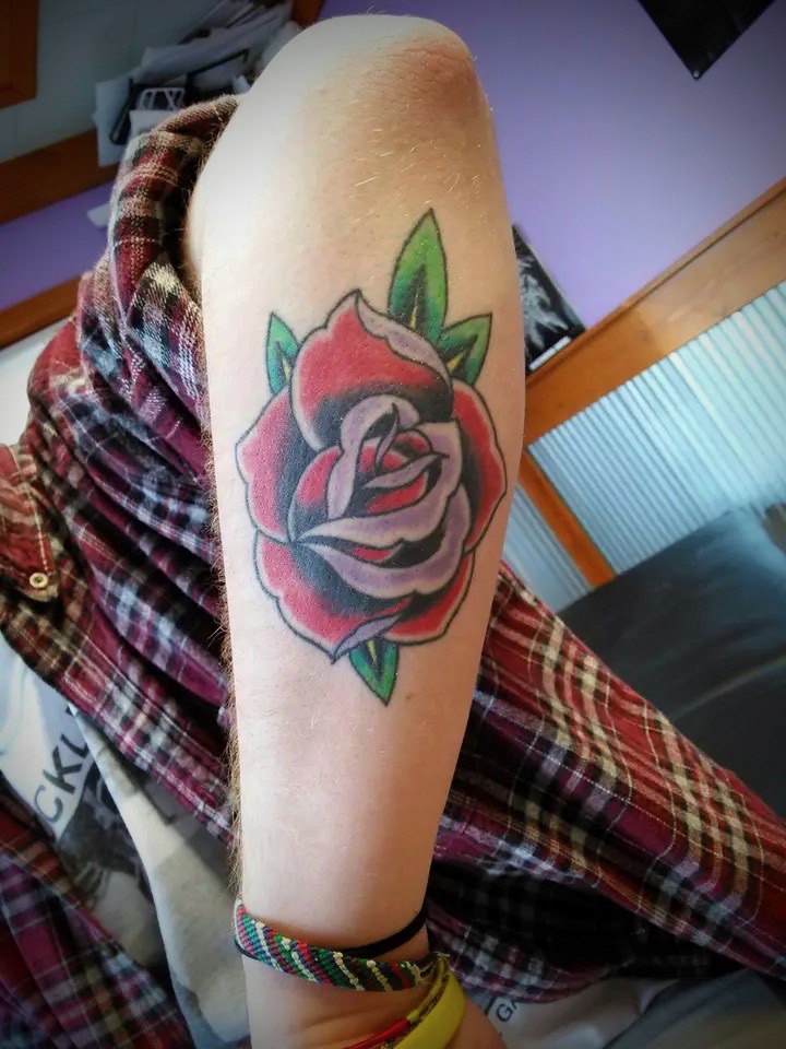 Color tattoo work by Michael